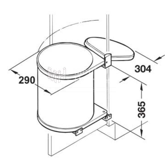 PORTA RESIDUOS HAFELE REDONDO 15 LTS Marca 