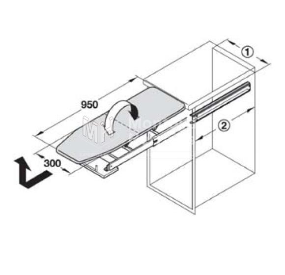 TABLA DE PLANCHAR PARA MUEBLE  HAFELE Marca 