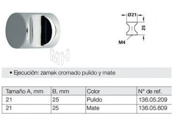 TIRADOR HAFELE 05.609 / 209 Marca 